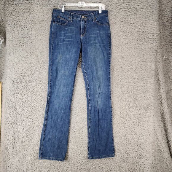 Wrangler Jeans Womens 9 Tall Dark Wash Stretch Mid Rise Bootcut *Read* - Picture 2 of 14